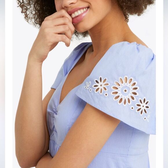 Draper James Emily eyelet Midi Dress size 4 - Picture 3 of 4